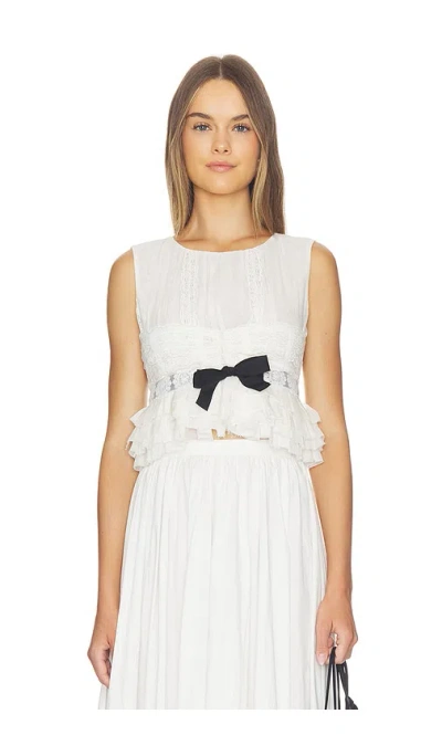 V. Chapman X Kristopher Brock Almeria Top In Eggshell