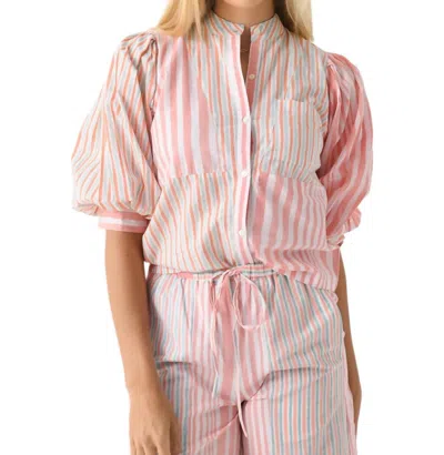 V. De. Vinster. Shiva Blouse In Pink Dot In Multi
