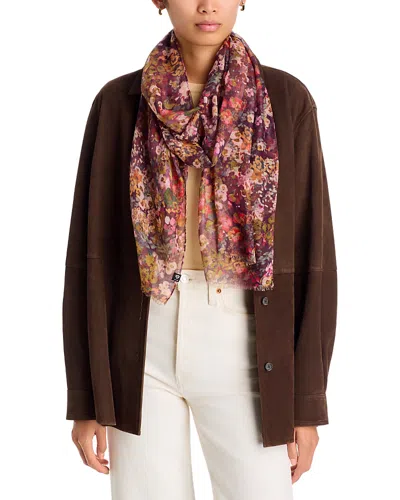 V Fraas Blurred Floral Scarf In Multi