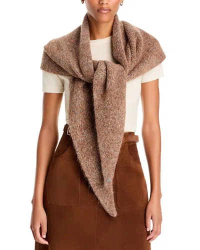 V Fraas Donegal Knit Triangle Scarf - Exclusive In Brown