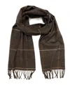 V Fraas Men's Large Glen Plaid Scarf