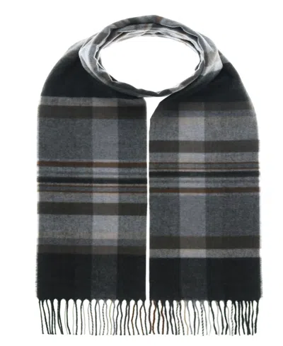V Fraas Men's Plaid Scarf In Gray