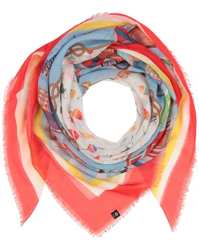 V Fraas V. Fraas On The Dock Square Scarf In Multi