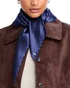 V Fraas Pleated Diamond Scarf - Exclusive In Blue
