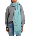 V Fraas Punch Needle Bow Scarf - Exclusive In Blue