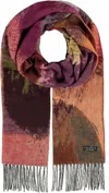 V FRAAS SUSTAINABILITY EDITION PAINTED CIRCLES RECYCLED SCARF IN MAGENTA