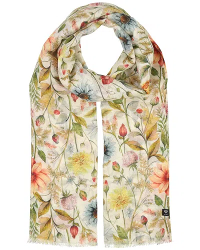 V Fraas V. Fraas Vintage Floral Scarf In Neutral