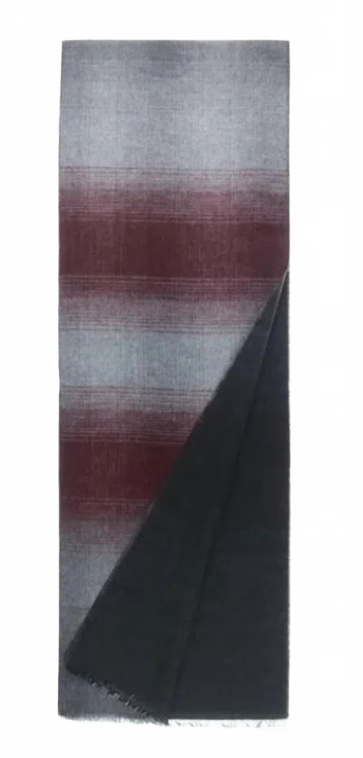 V Fraas Women's Colorblock Reversible Scarf In Light Grey In Black
