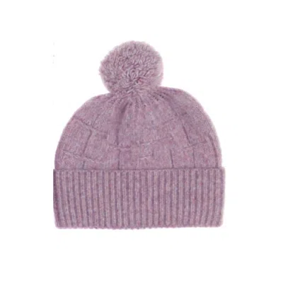 V Fraas Women's Melange Solid Hat In Pale Rose
