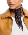 V Fraas Woodland Diamond Silk Scarf - Exclusive In Black