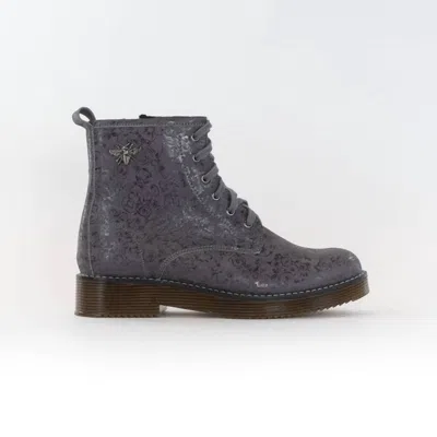 V Italia Women's Floral Boot In Grey Floral In Gray