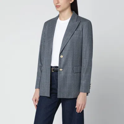 V Ito Vi Grey Single Breasted Wool Jacket In Gray