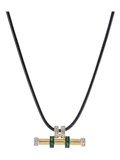 V Jewellery Maya Crystal-embellished Necklace In Gold