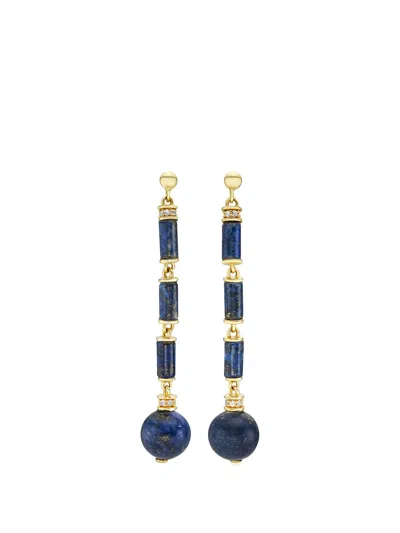 V Jewellery Sphere Drop Earrings In Gold