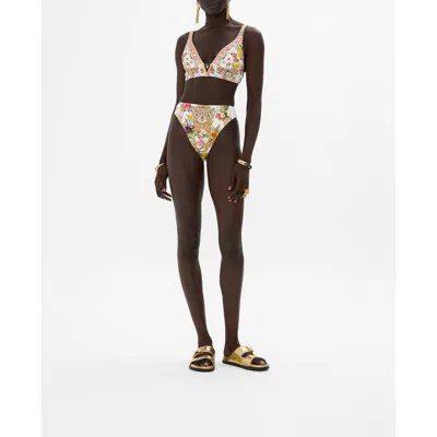 V Neck Hardware Bra Egyptian Rose