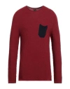 V2® Brand V2 Brand Man Sweater Brick Size Xxl Acrylic, Wool, Alpaca Wool, Viscose In Red