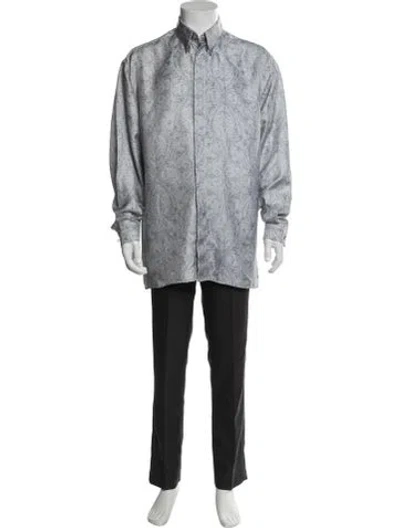 Pre-owned V2 Versace Classic Barocco Print Silk Shirt In Multi