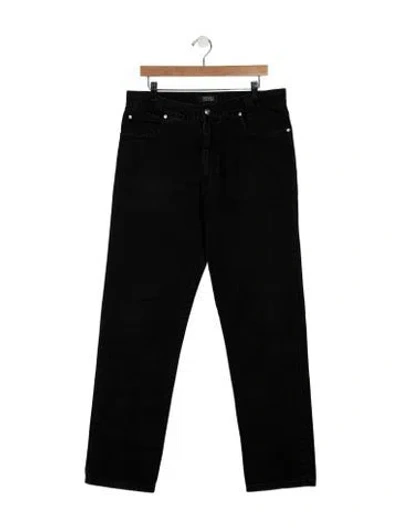 Pre-owned V2 Versace Classic High-rise Wide Leg Jeans In Black