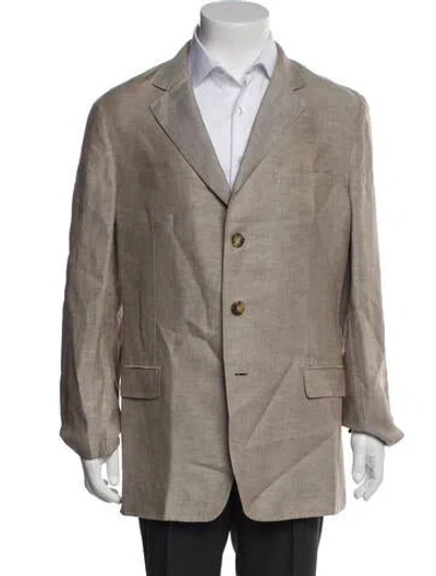Pre-owned V2 Versace Classic Linen Blazer In Neutral