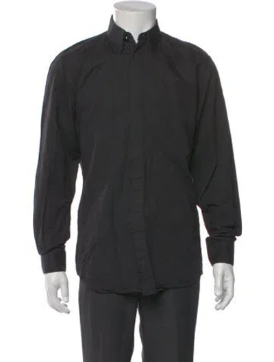 Pre-owned V2 Versace Classic Long Sleeve Shirt In Black