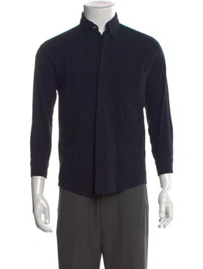 Pre-owned V2 Versace Classic Long Sleeve Shirt In Black