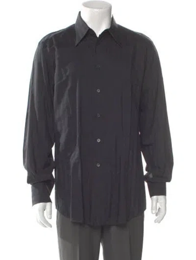 Pre-owned V2 Versace Classic Long Sleeve Shirt In Gray