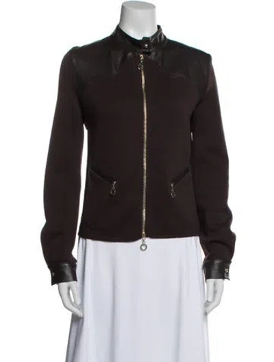 Pre-owned V2 Versace Classic Merino Wool Jacket In Brown