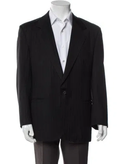 Pre-owned V2 Versace Classic Peacoat In Gray