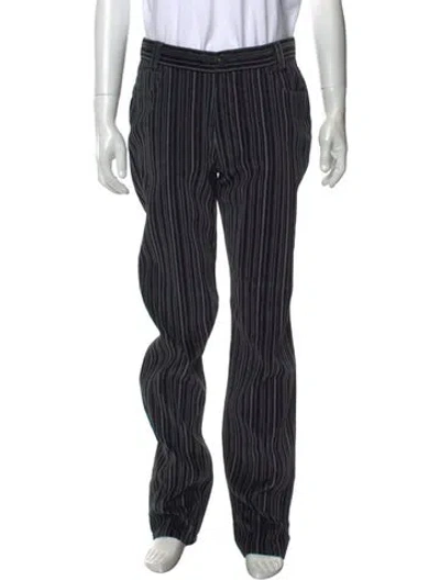 Pre-owned V2 Versace Classic Striped Pants In Black
