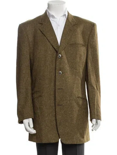 Pre-owned V2 Versace Classic Vintage 1990's Blazer In Yellow