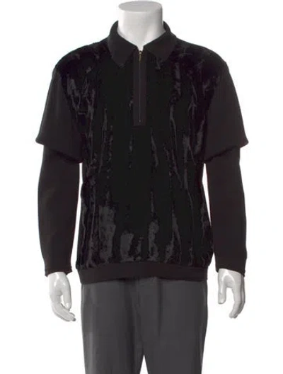 Pre-owned V2 Versace Classic Vintage 1990's Cardigan In Black