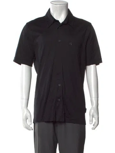 Pre-owned V2 Versace Classic Vintage 1990's Polo Shirt In Black