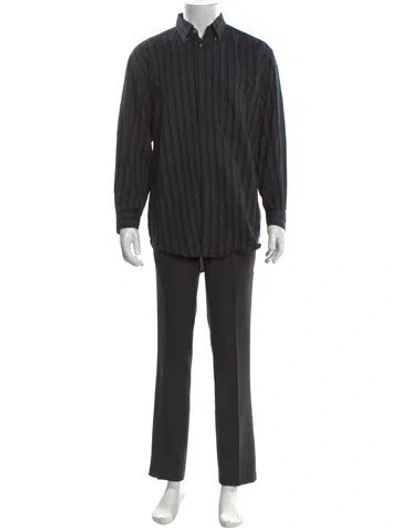 Pre-owned V2 Versace Classic Vintage 1990's Shirt In Blue