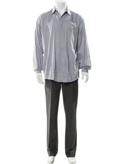 Pre-owned V2 Versace Classic Vintage 1990's Shirt In Gray