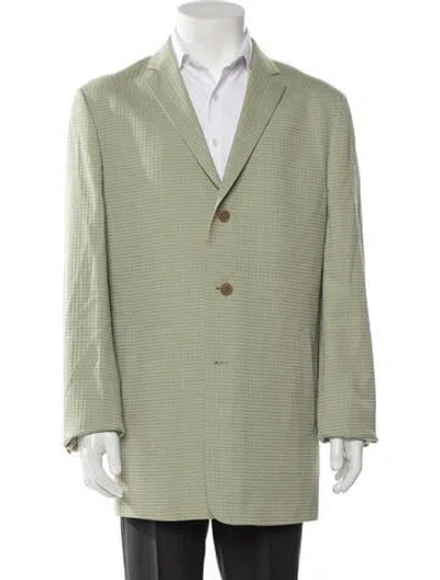 Pre-owned V2 Versace Classic Vintage 2000's Blazer In Green