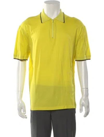 Pre-owned V2 Versace Classic Vintage 2000's Polo Shirt In Yellow