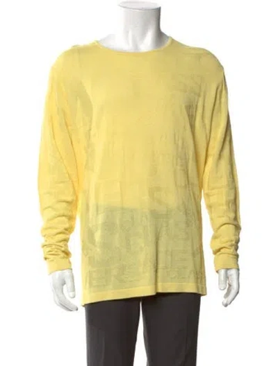 Pre-owned V2 Versace Classic Vintage Crew Neck Pullover In Yellow