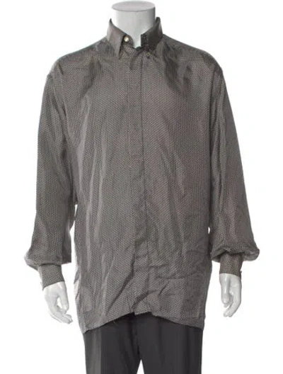 Pre-owned V2 Versace Classic Vintage Late 1990's - Early 2000's Dress Shirt In Black