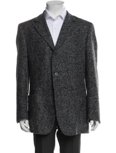 Pre-owned V2 Versace Classic Vintage Late 1990's - Early 2000's Overcoat In Blue