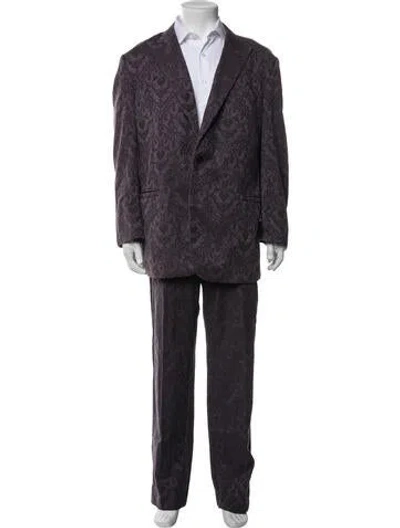 Pre-owned V2 Versace Classic Vintage Late 1990's - Early 2000's Two-piece Suit In Purple