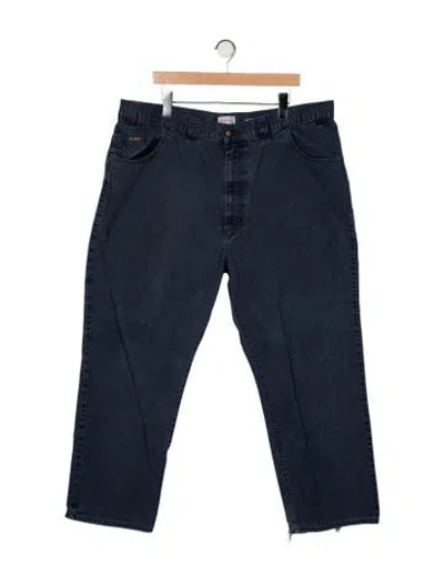 Pre-owned V2 Versace Classic Vintage Straight-leg Jeans In Blue