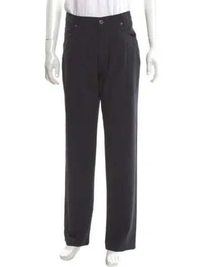Pre-owned V2 Versace Classic Virgin Wool Pants In Gray
