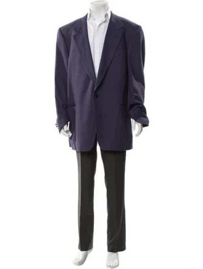 Pre-owned V2 Versace Classic Wool Blazer In Purple