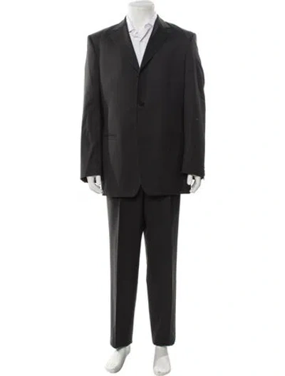 Pre-owned V2 Versace Classic Wool Two-piece Suit In Black
