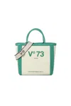 V73 - Shopping Bag Off White/green 73bs6us03 In Multi