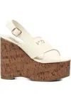 V73 100mm Kornelia Cross-strap Wedge Sandals