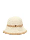 V73 Angelica Crochet-knit Bucket Hat In Neutral