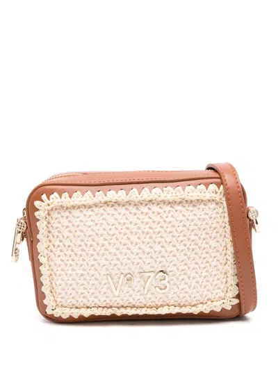 V73 Antelope Braided-trim Shoulder Bag In Nude