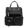 V73 Multi-pocket Top-handle Backpack In Black