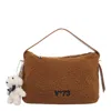V73 Small Teddy-charm Shoulder Bag In Brown